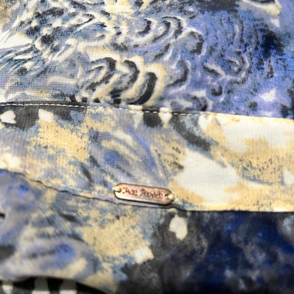 Free People Easy Rider Sheer Chiffon Button Down No Size Tag - Picture 7 of 7